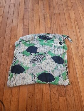 Banana Republic 72" Lightweight Scarf Women's Blue Green Unique Umbrellas Print